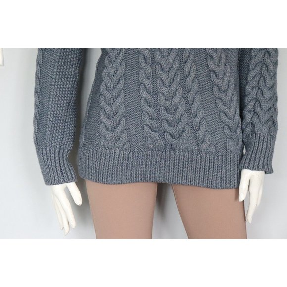 Theory Gray Cable Knit Sweater - Picture 4 of 8